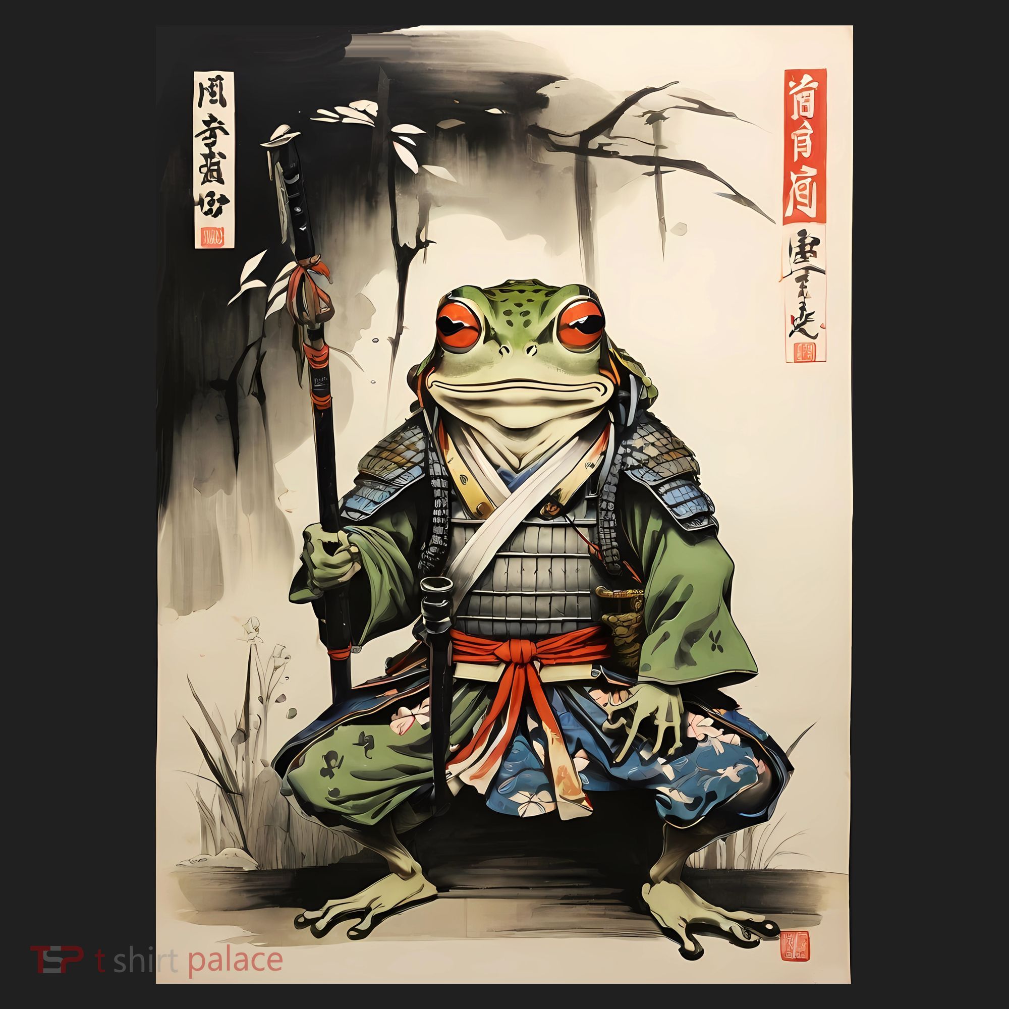 Frog Japanese Woodblock Women's Sweatshirt