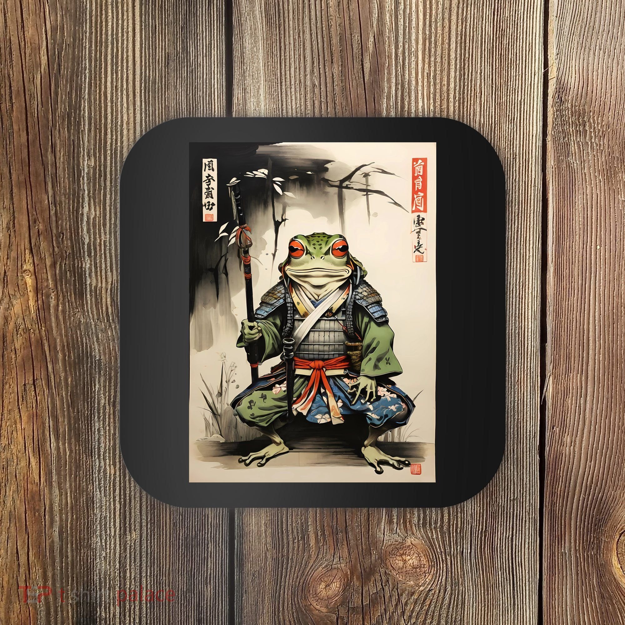 Frog Japanese Woodblock Coaster