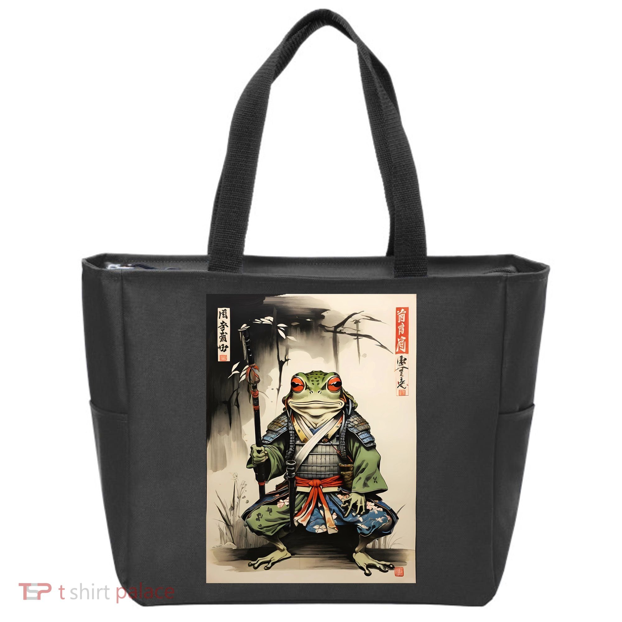 Frog Japanese Woodblock Tote Bag