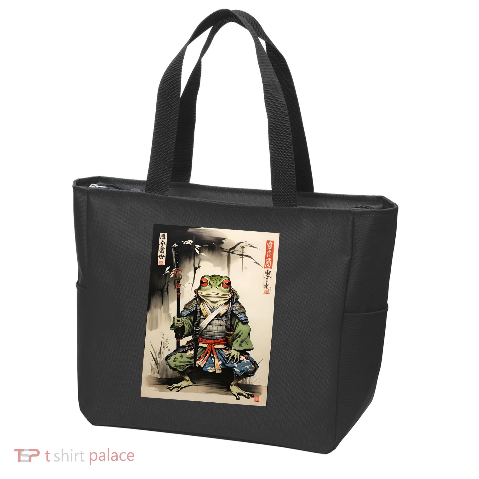 Frog Japanese Woodblock Tote Bag