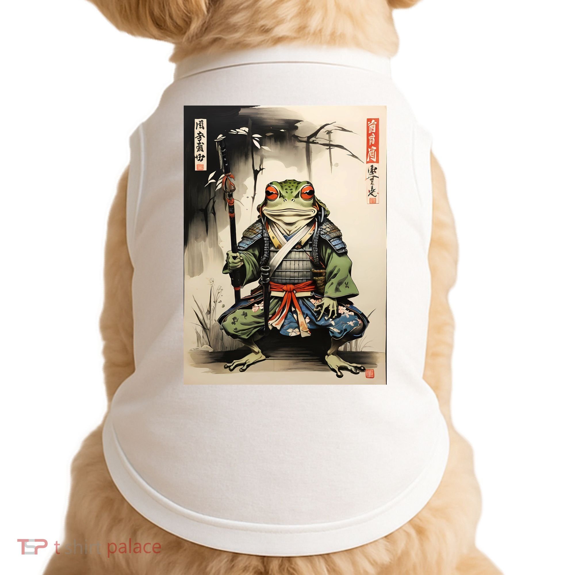 Frog Japanese Woodblock Doggie Tank