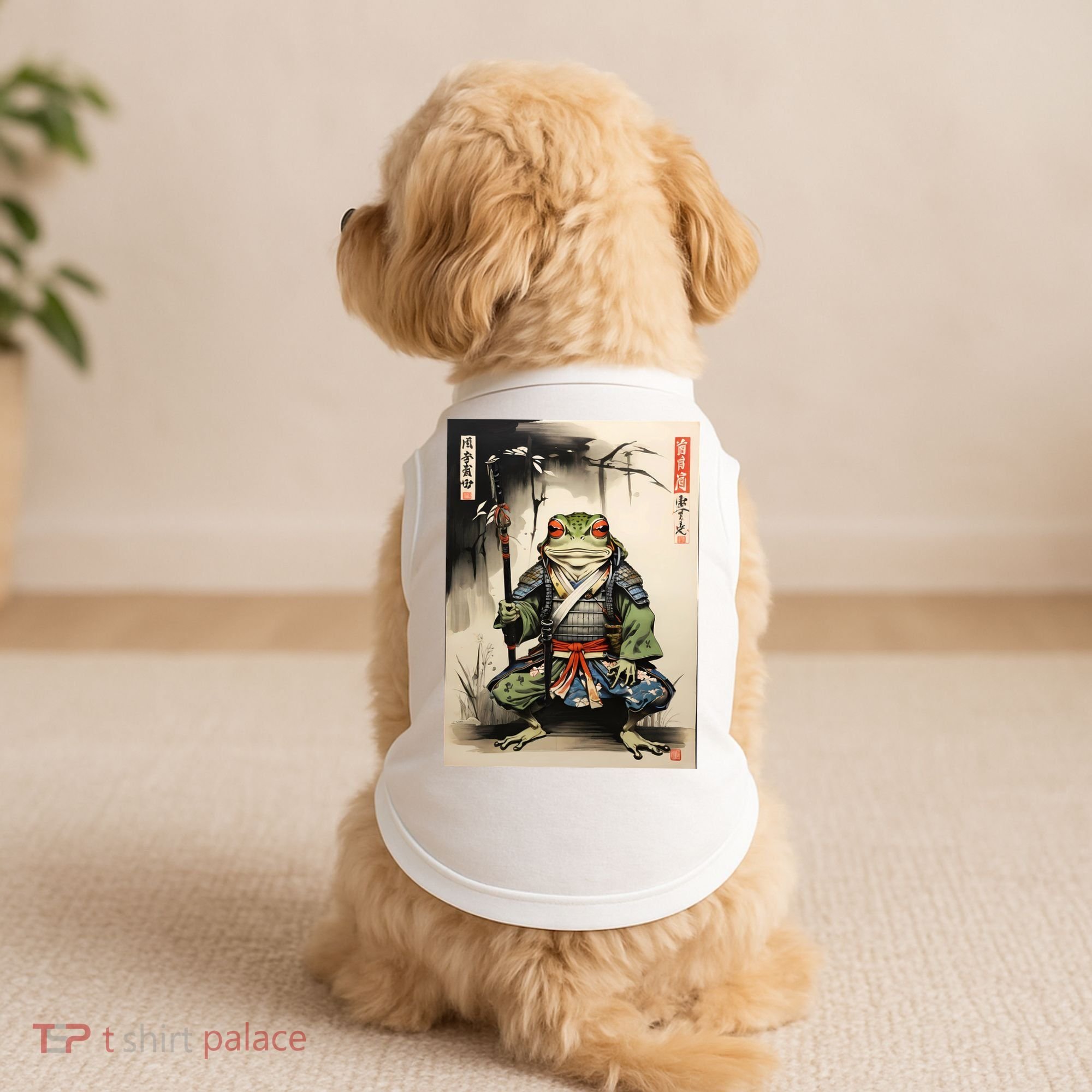 Frog Japanese Woodblock Doggie Tank