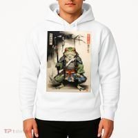 Frog Japanese Woodblock Hoodie thumb 2