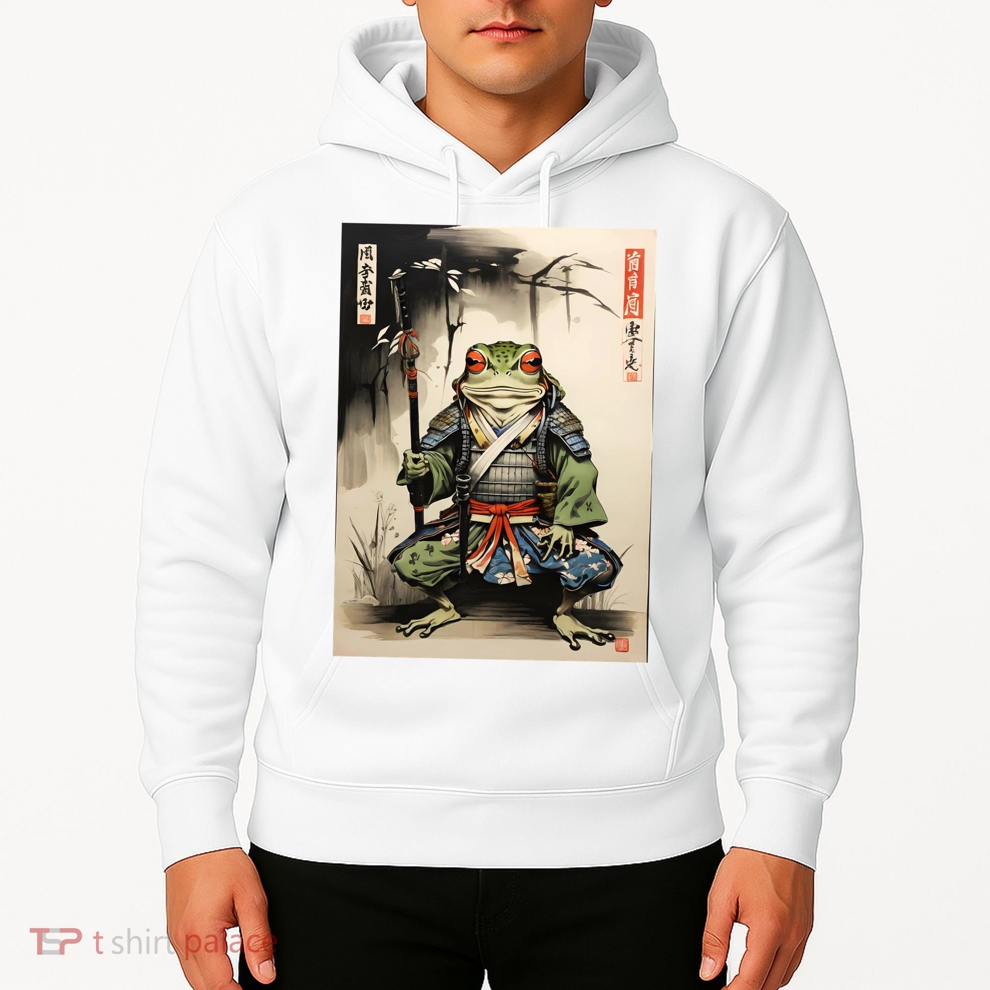Frog Japanese Woodblock Hoodie