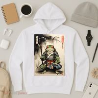 Frog Japanese Woodblock Hoodie thumb 3
