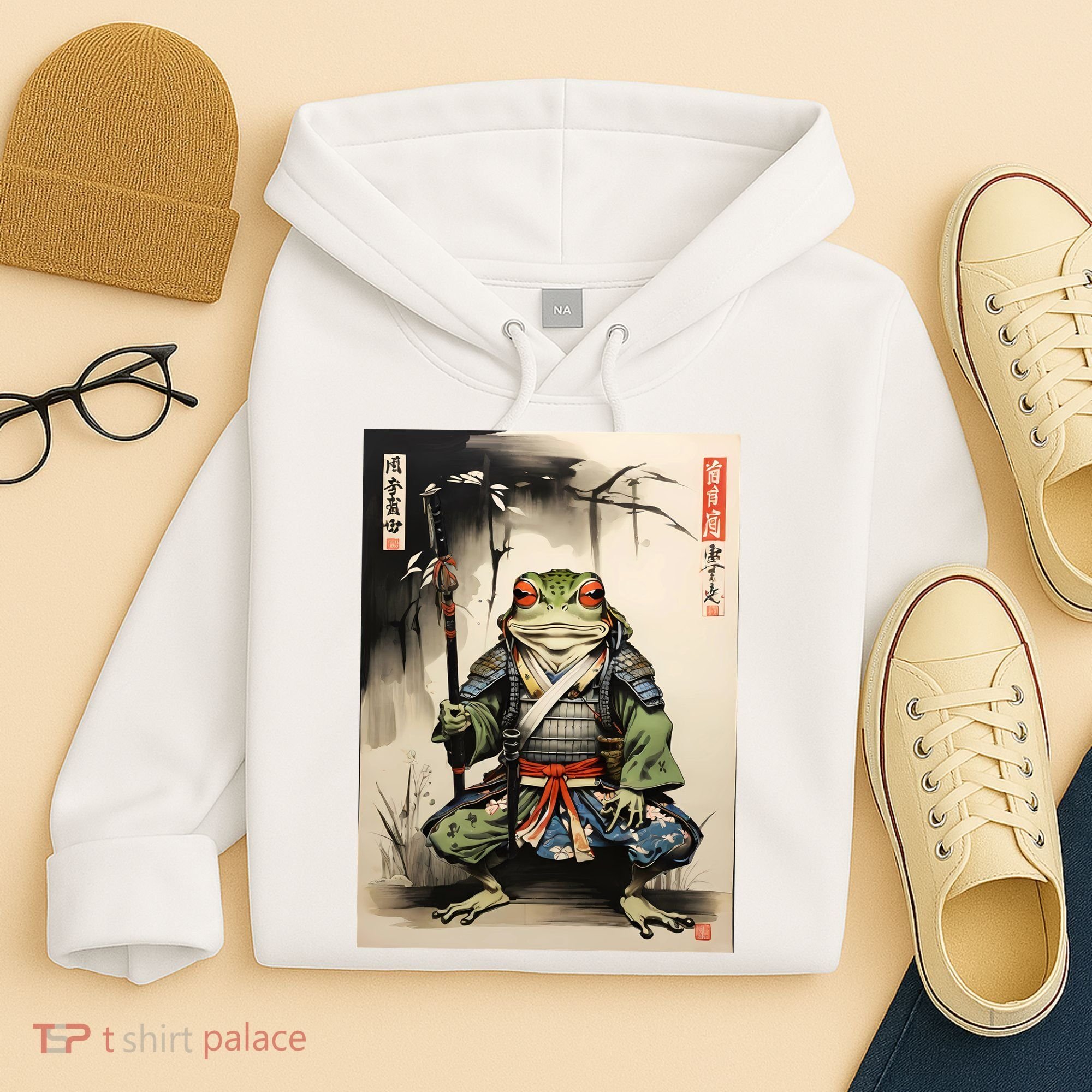 Frog Japanese Woodblock Hoodie