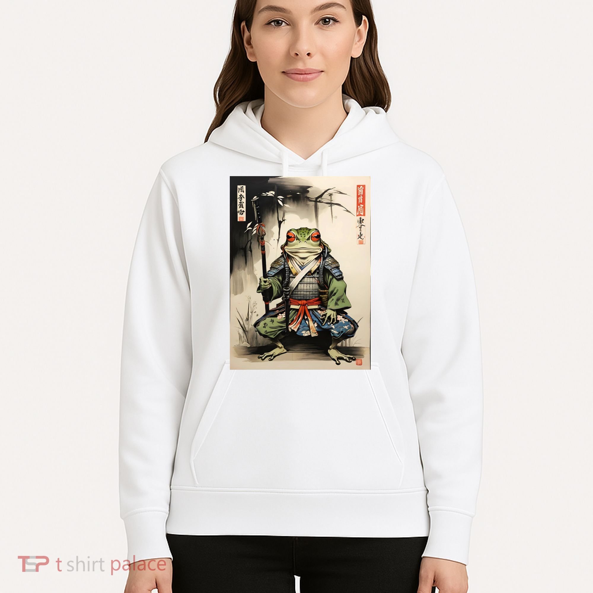 Frog Japanese Woodblock Hoodie