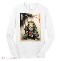Frog Japanese Woodblock Long Sleeve Shirt thumb 0