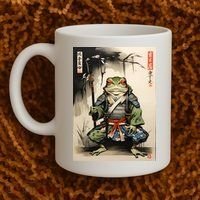 Frog Japanese Woodblock Coffee Mug thumb 2