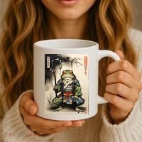 Frog Japanese Woodblock Coffee Mug thumb 3
