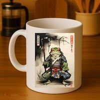 Frog Japanese Woodblock Coffee Mug thumb 4