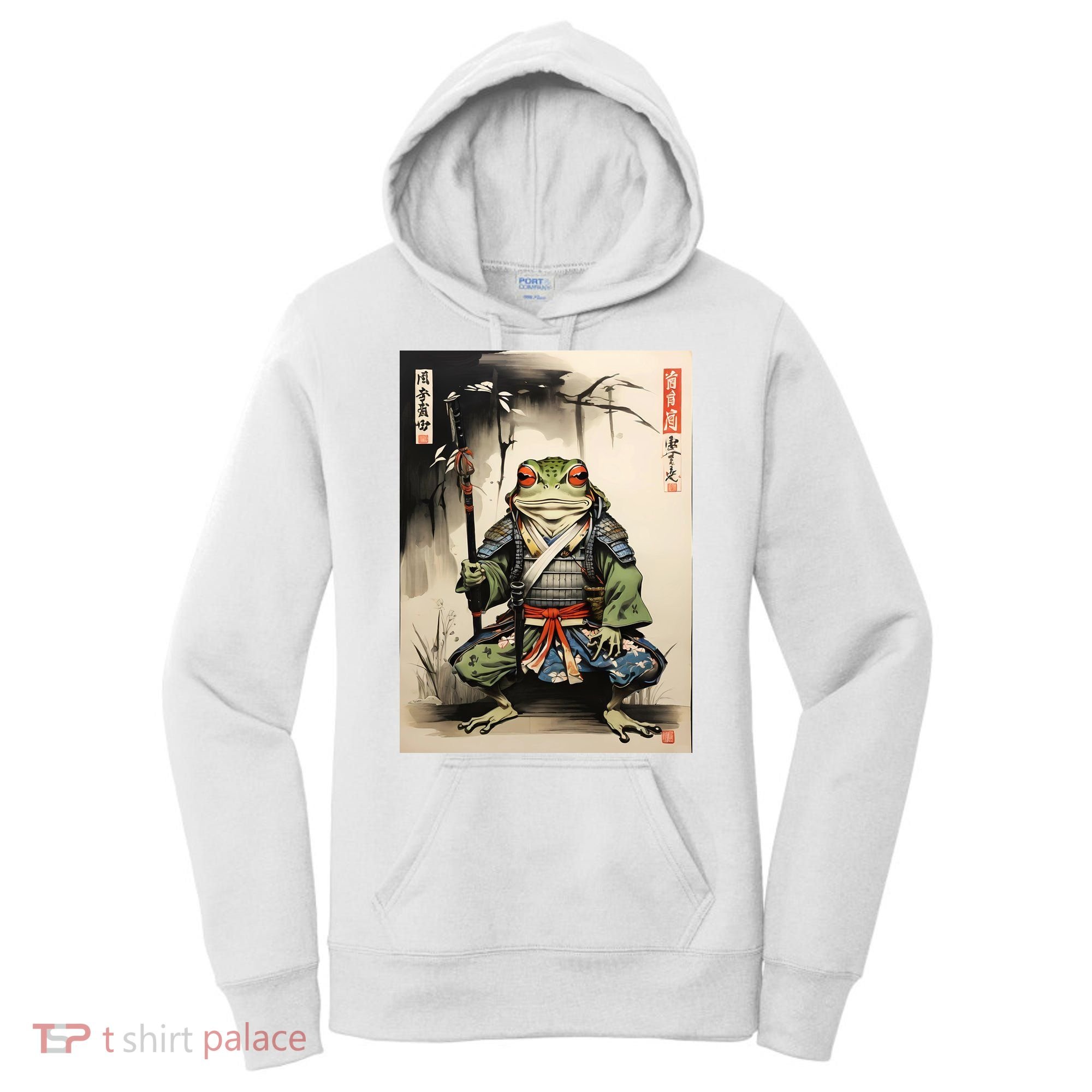 Frog Japanese Woodblock Women's Hoodie