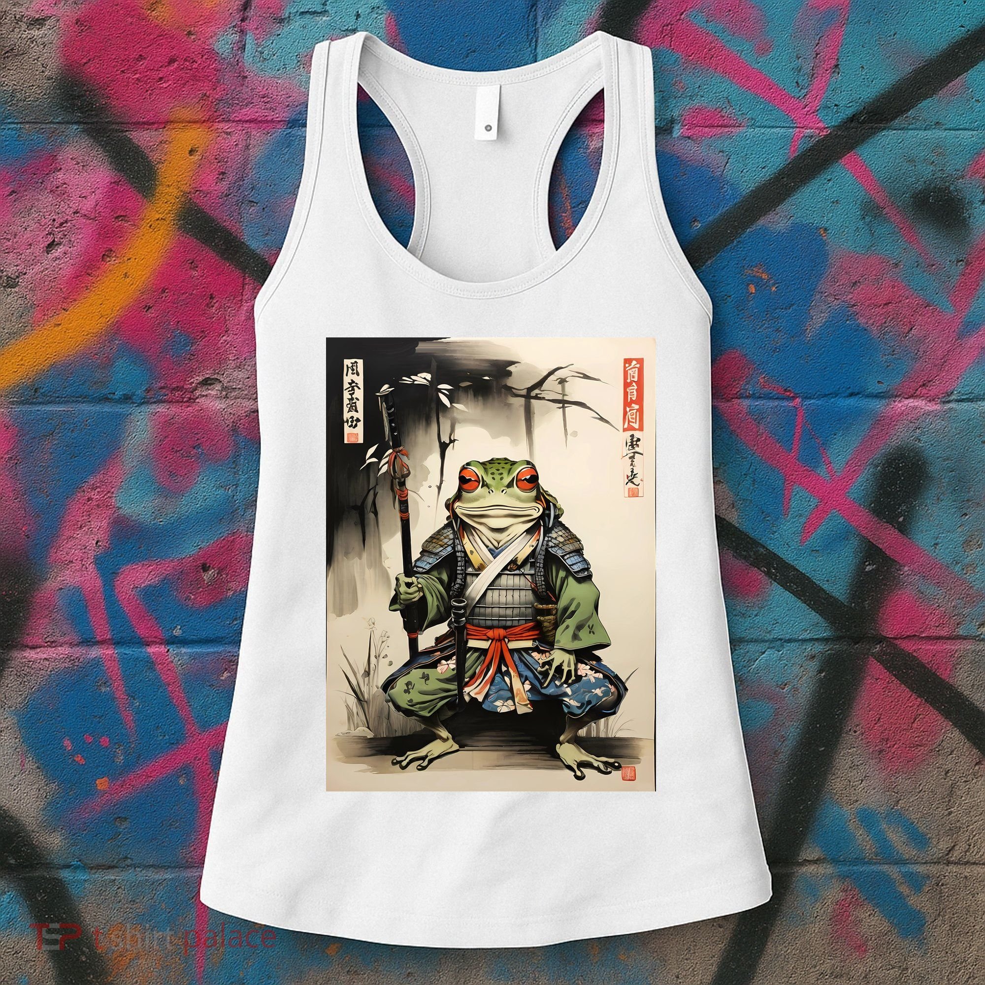 Frog Japanese Woodblock Women's Tank Top