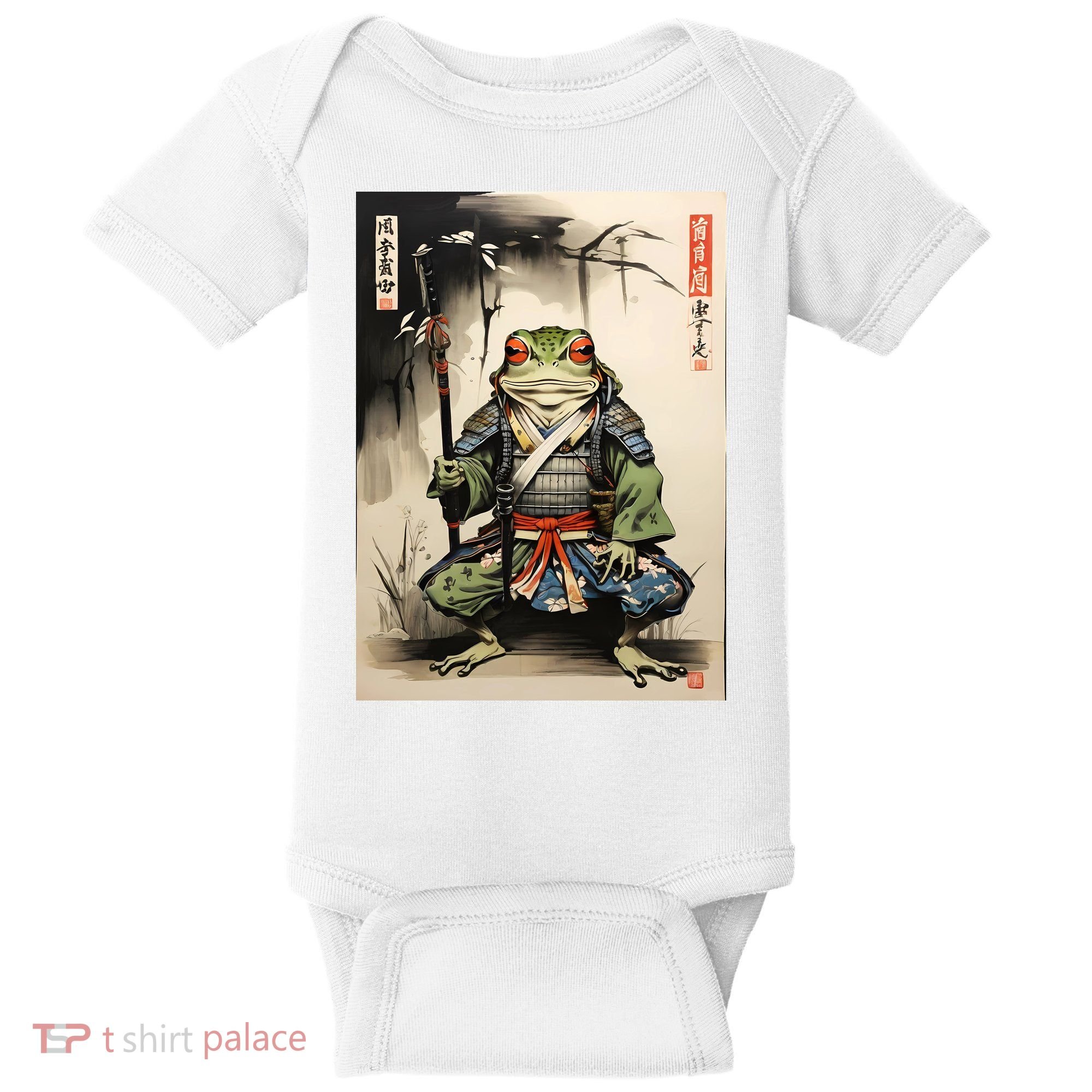 Frog Japanese Woodblock Baby Bodysuit