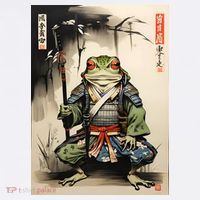 Frog Japanese Woodblock Baby Bodysuit thumb 2
