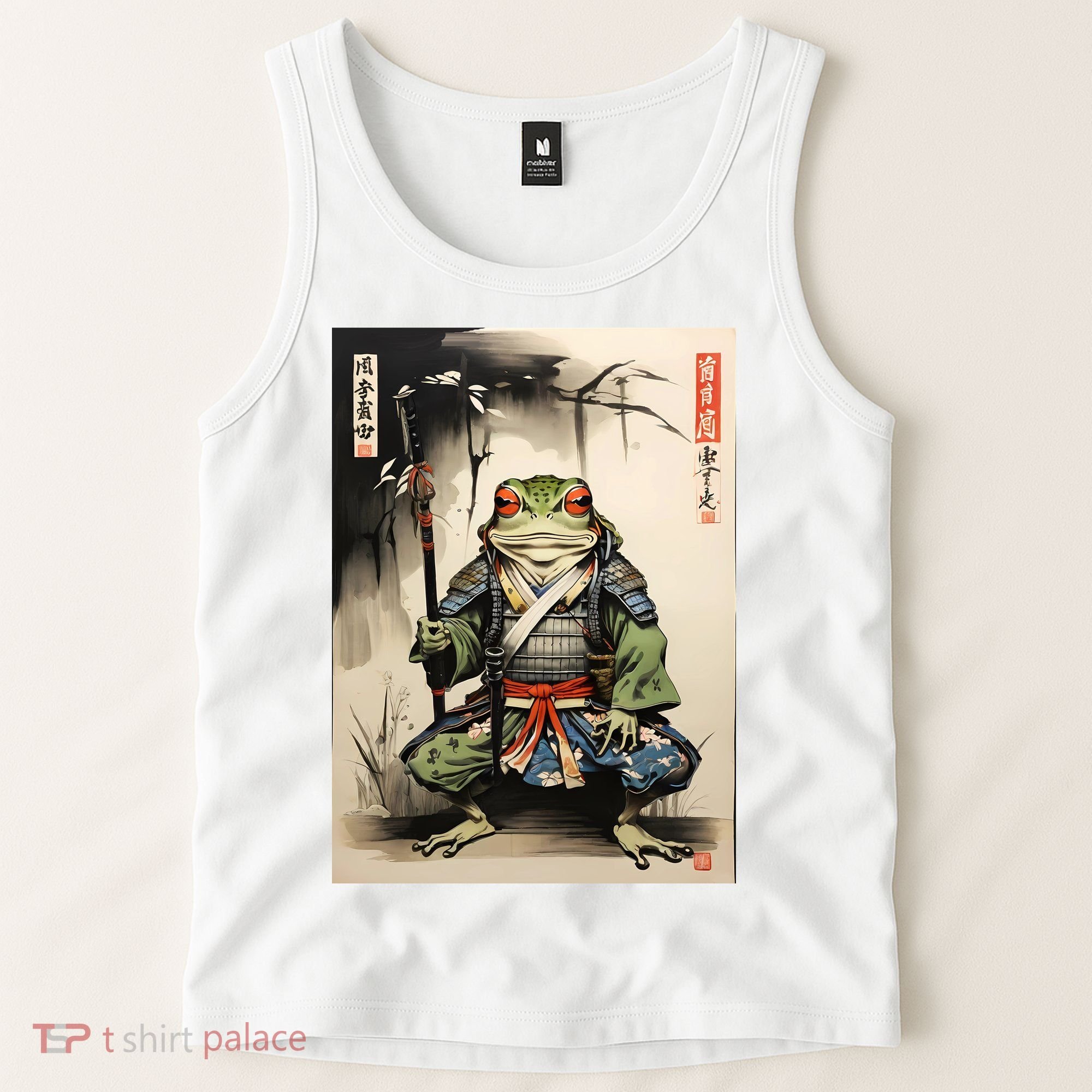 Frog Japanese Woodblock Tank Top