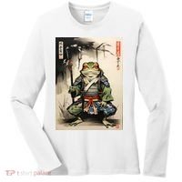 Frog Japanese Woodblock Women's Long Sleeve Shirt thumb 0
