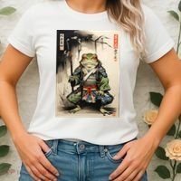 Frog Japanese Woodblock Women's T-Shirt thumb 2