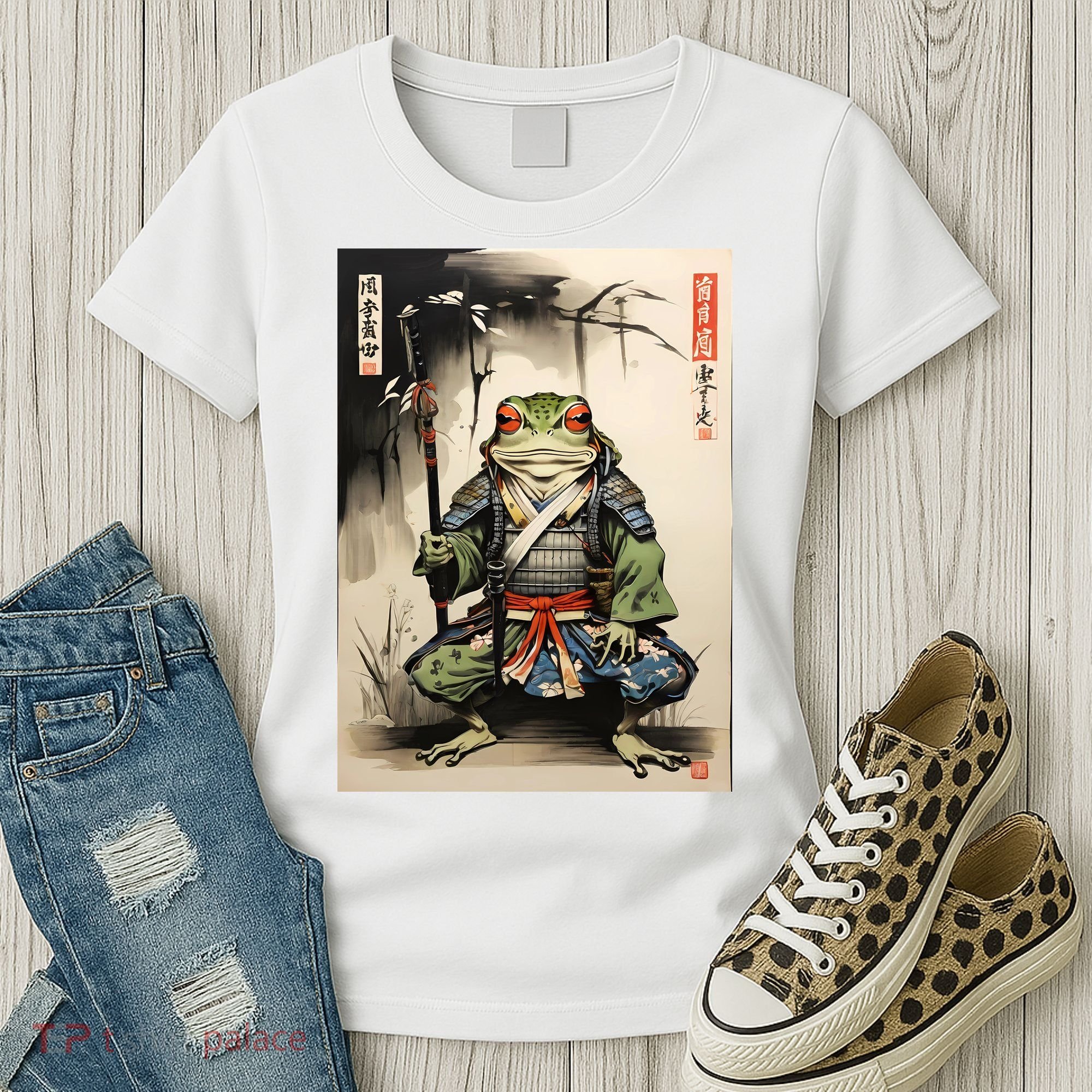 Frog Japanese Woodblock Women's T-Shirt