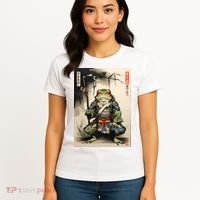 Frog Japanese Woodblock Women's T-Shirt thumb 4