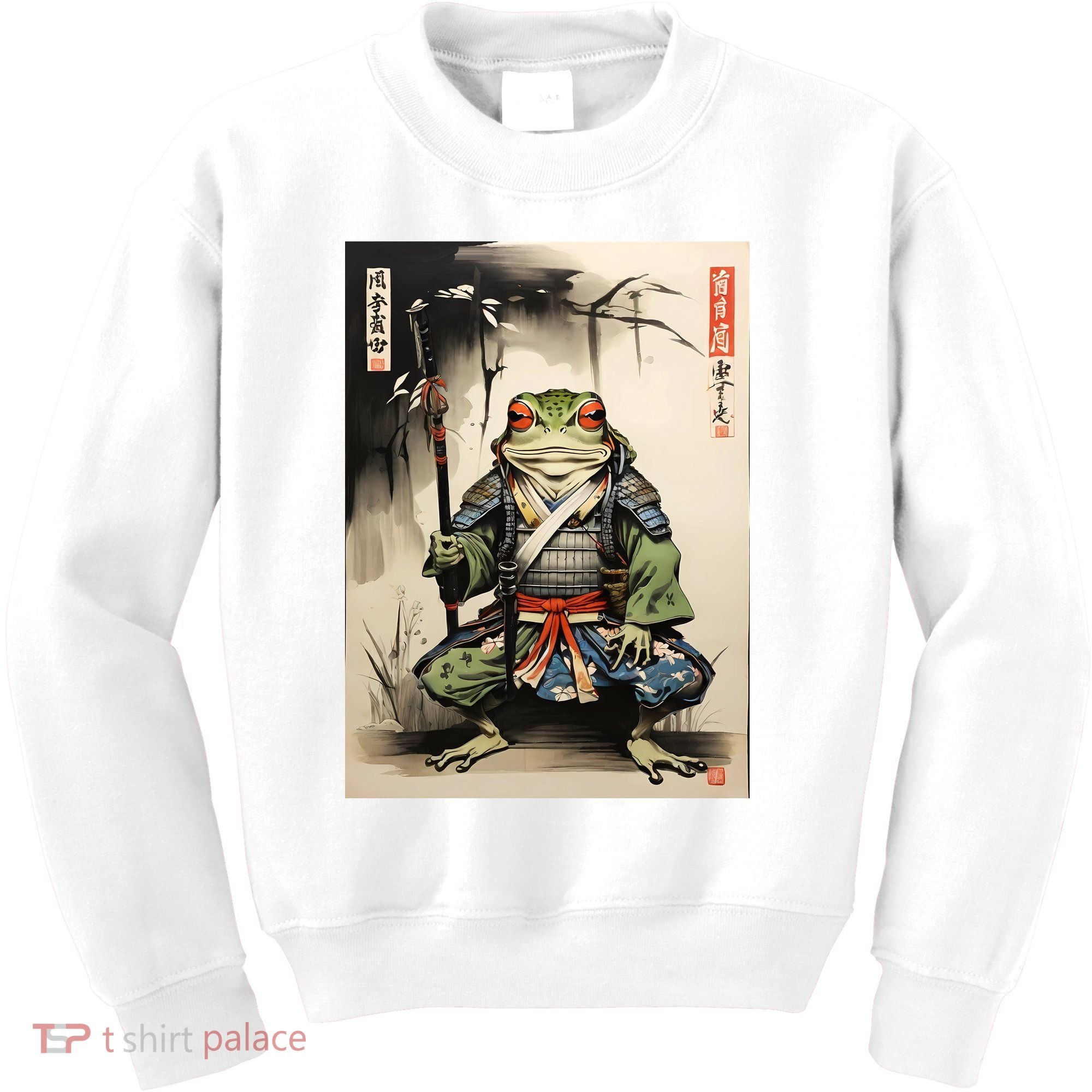 Frog Japanese Woodblock Kids Sweatshirt