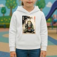 Frog Japanese Woodblock Kids Hoodie thumb 3