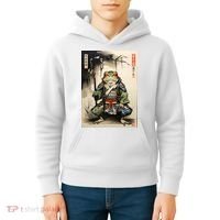 Frog Japanese Woodblock Kids Hoodie thumb 4
