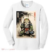 Frog Japanese Woodblock Kids Long Sleeve Shirt thumb 0
