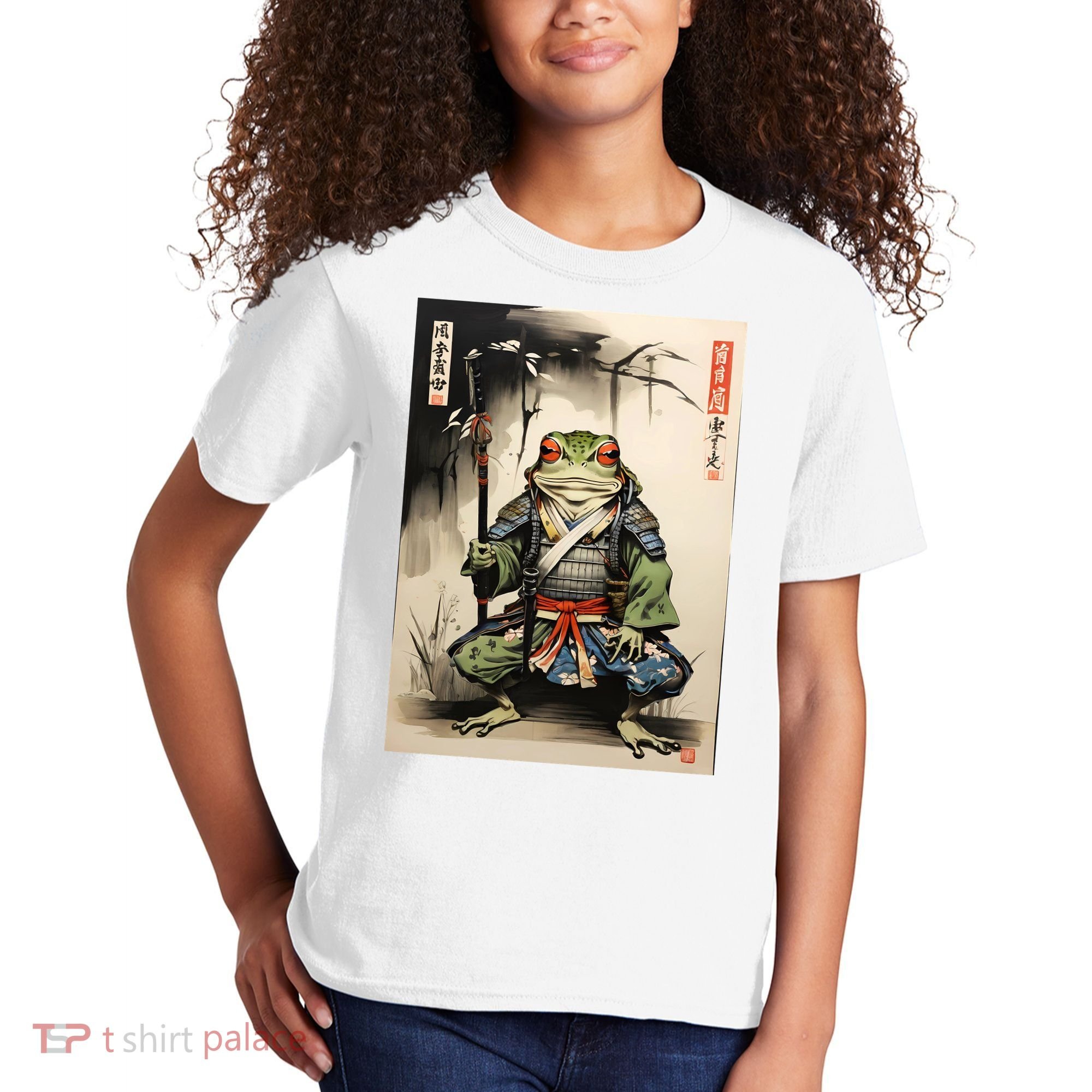 Frog Japanese Woodblock Kids T-Shirt