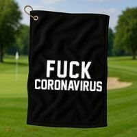 F**k Coronavirus Fight Golf Towel thumb 1