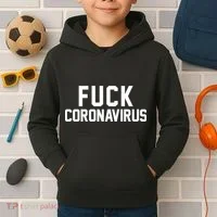 F**k Coronavirus Fight Kids Hoodie thumb 2