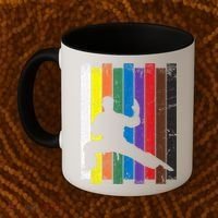 Funny Karate Belt Gift Karate Silhouette Gift Martial Arts Coffee Mug thumb 2