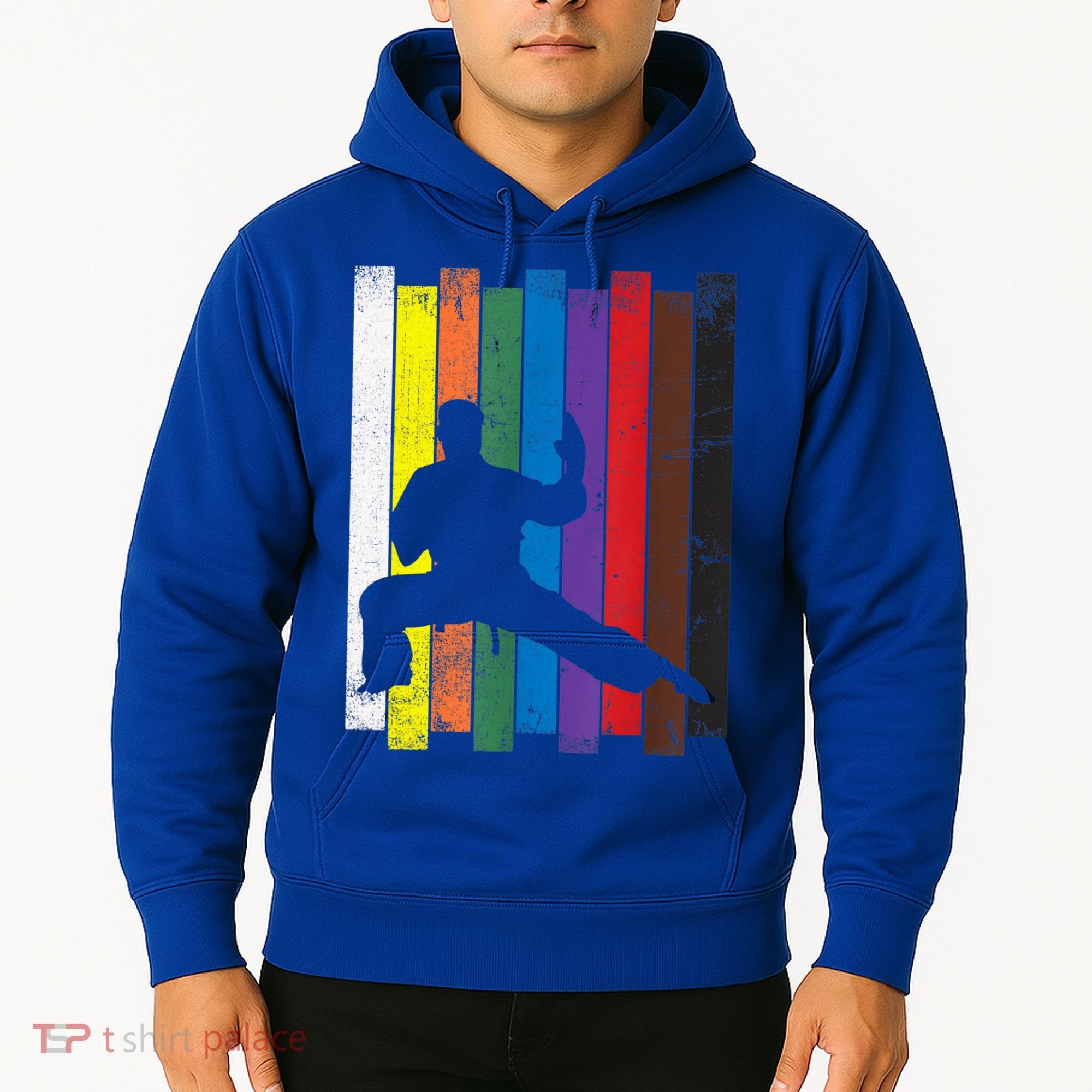 Funny Karate Belt Gift Karate Silhouette Gift Martial Arts Hoodie