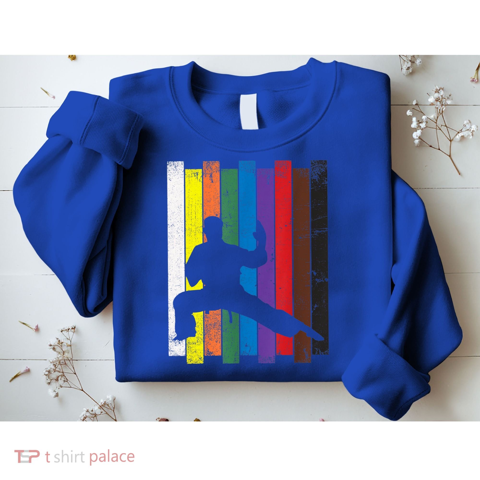 Funny Karate Belt Gift Karate Silhouette Gift Martial Arts Sweatshirt