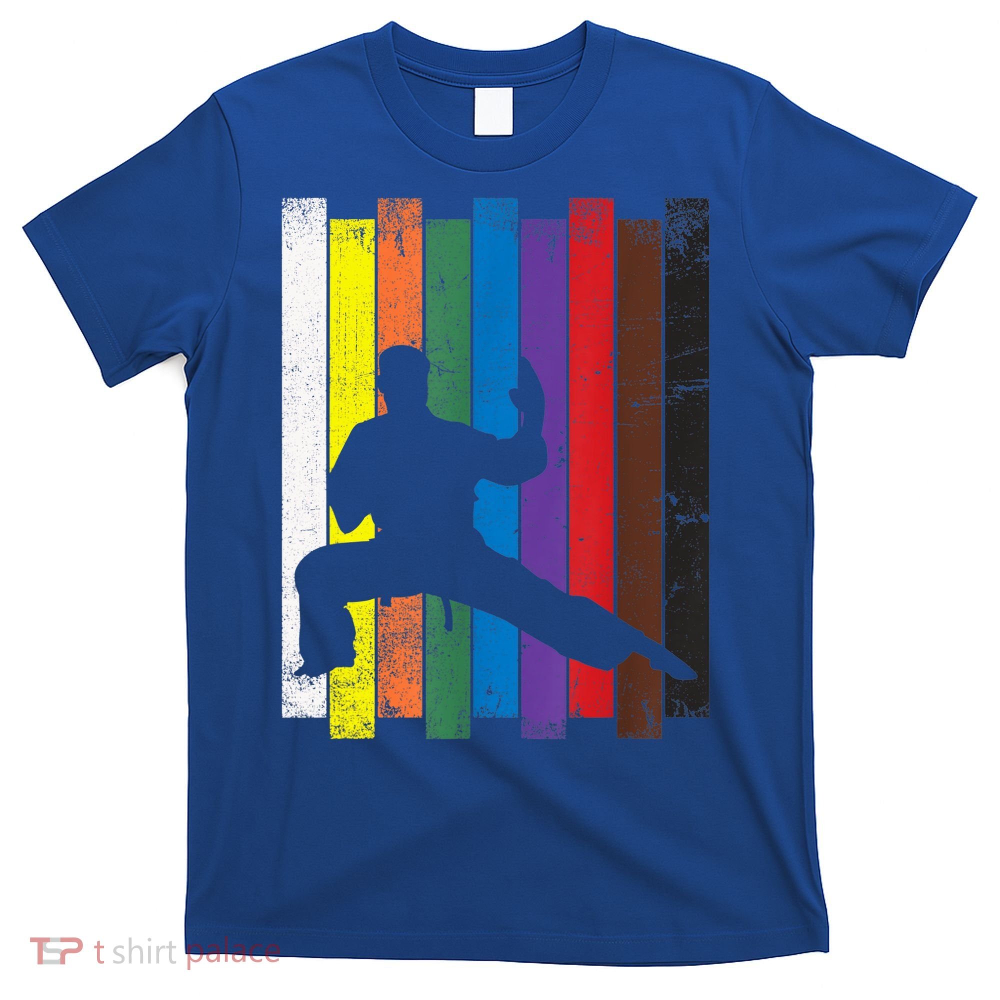 Funny Karate Belt Gift Karate Silhouette Gift Martial Arts T-Shirt