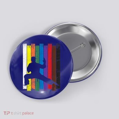 Funny Karate Belt Gift Karate Silhouette Gift Martial Arts Button