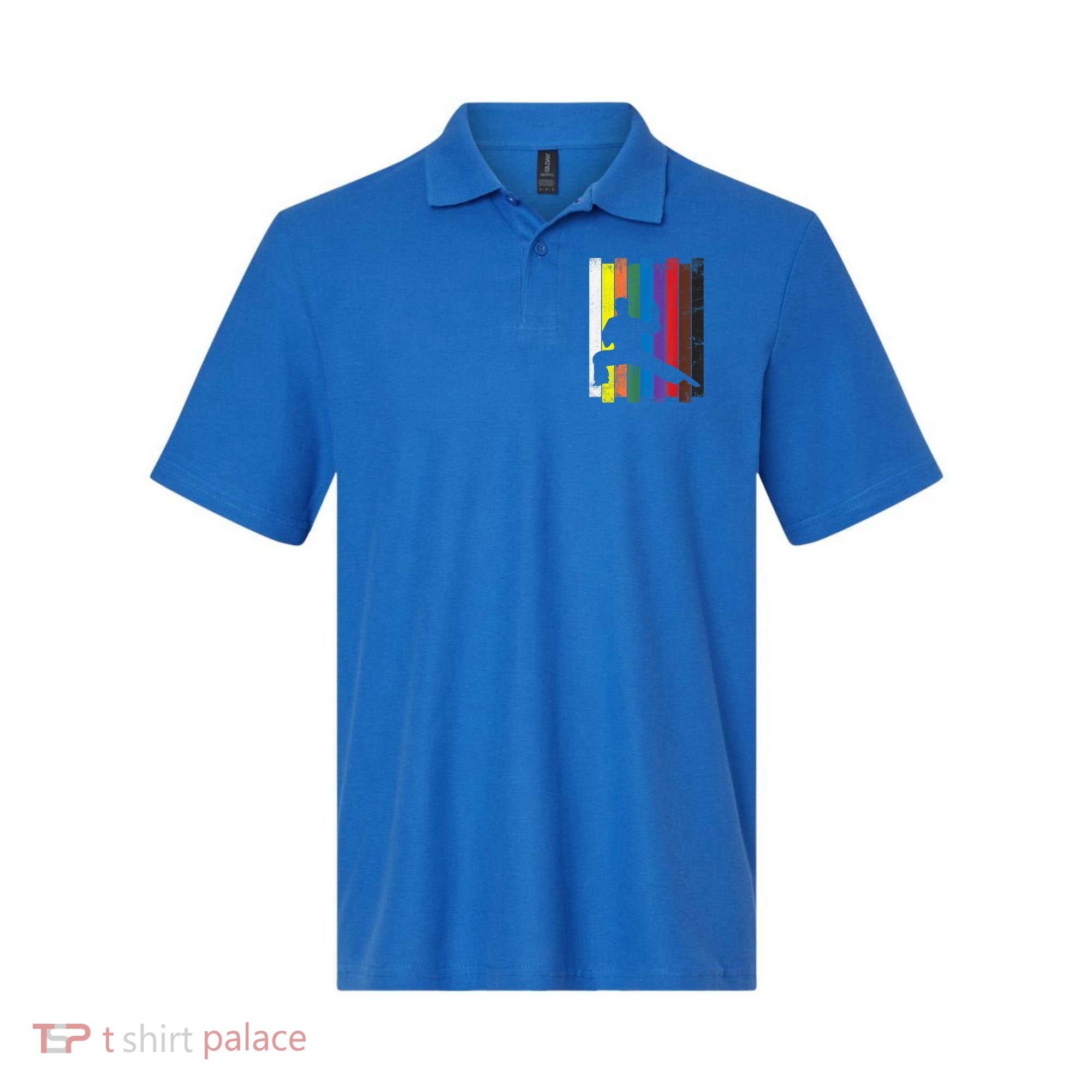 Funny Karate Belt Gift Karate Silhouette Gift Martial Arts Polo