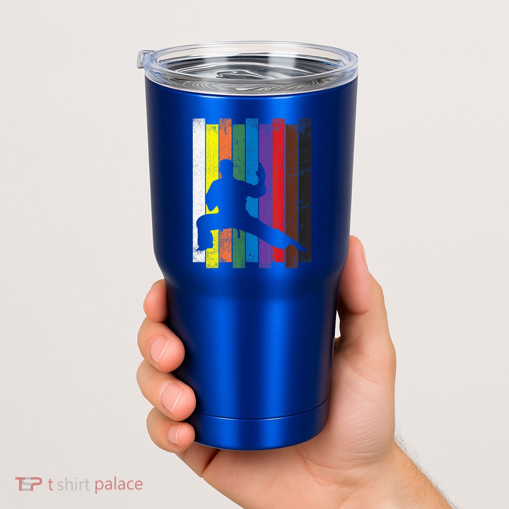 Funny Karate Belt Gift Karate Silhouette Gift Martial Arts Tumbler