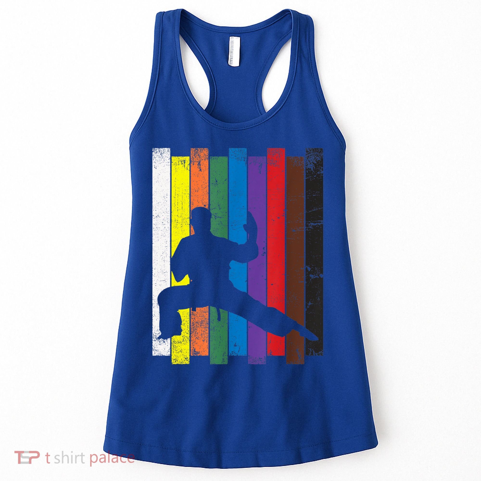 Funny Karate Belt Gift Karate Silhouette Gift Martial Arts Women's Tank Top