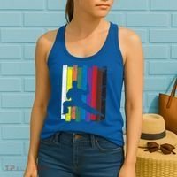 Funny Karate Belt Gift Karate Silhouette Gift Martial Arts Women's Tank Top thumb 2