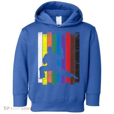 Funny Karate Belt Gift Karate Silhouette Gift Martial Arts Toddler Hoodie