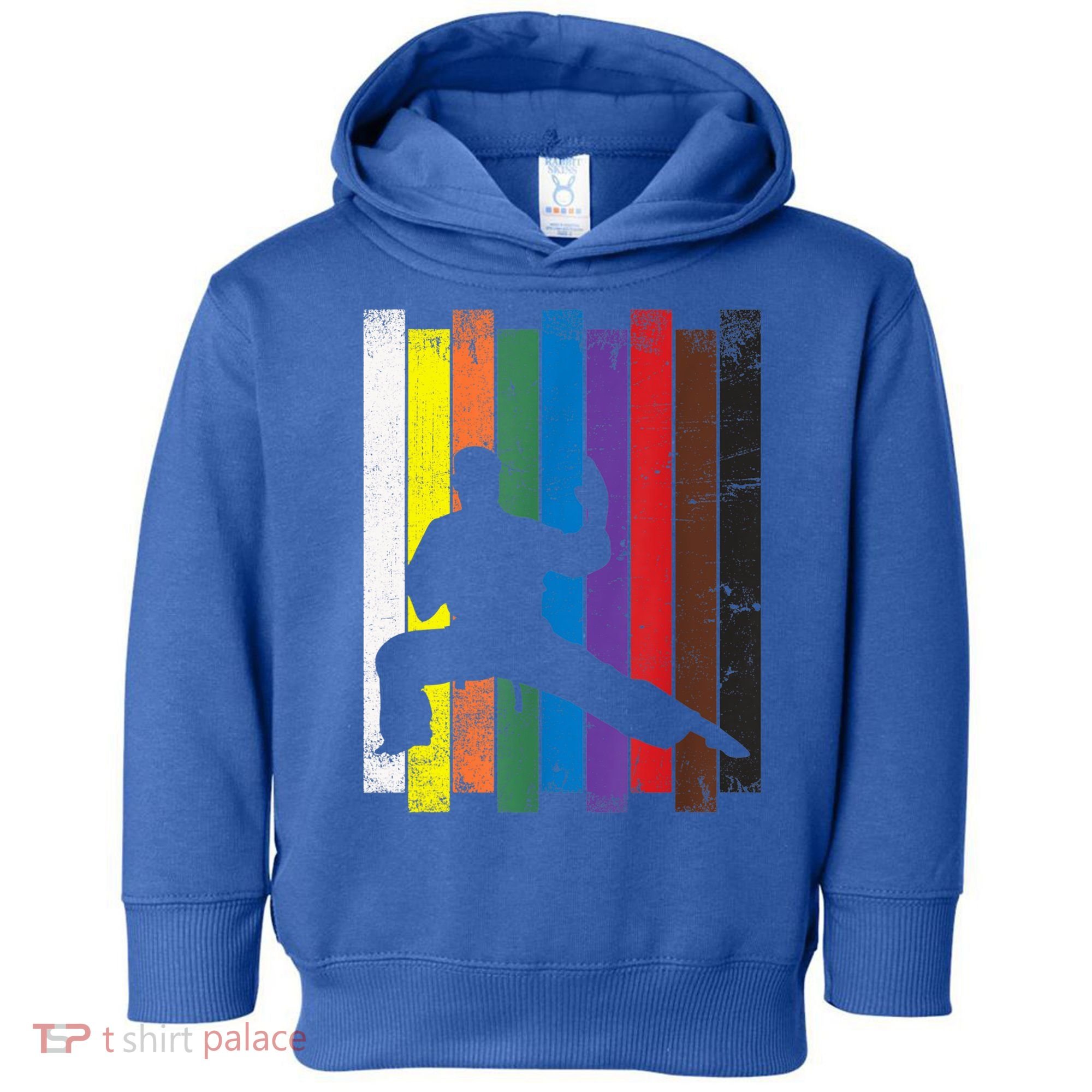 Funny Karate Belt Gift Karate Silhouette Gift Martial Arts Toddler Hoodie