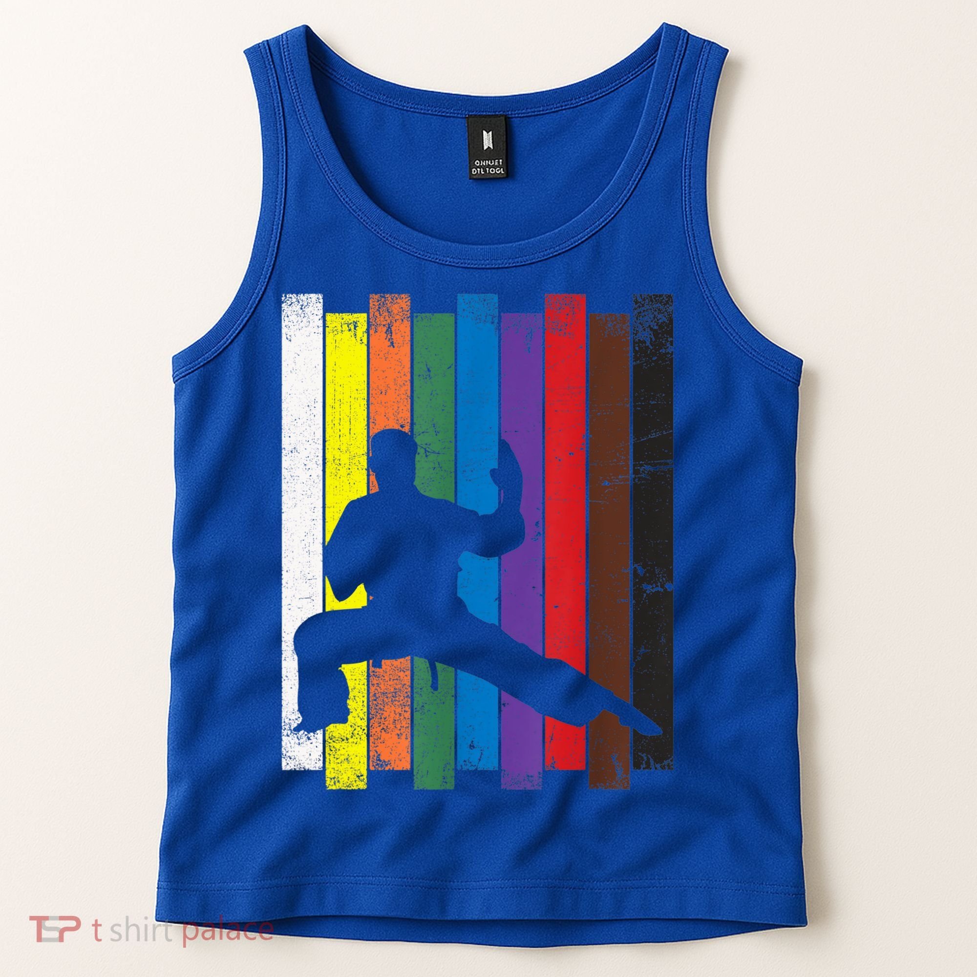 Funny Karate Belt Gift Karate Silhouette Gift Martial Arts Tank Top