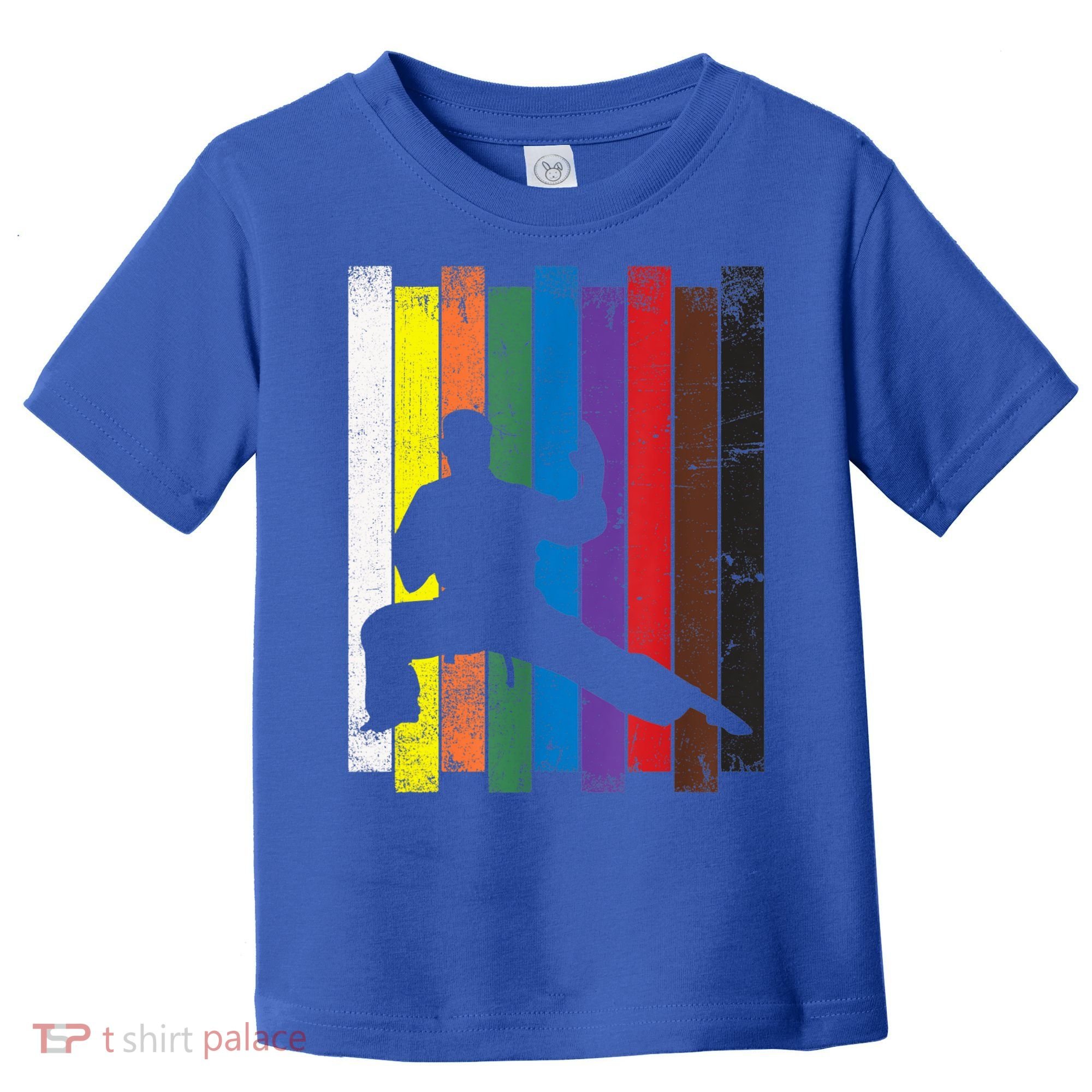 Funny Karate Belt Gift Karate Silhouette Gift Martial Arts Toddler T-Shirt