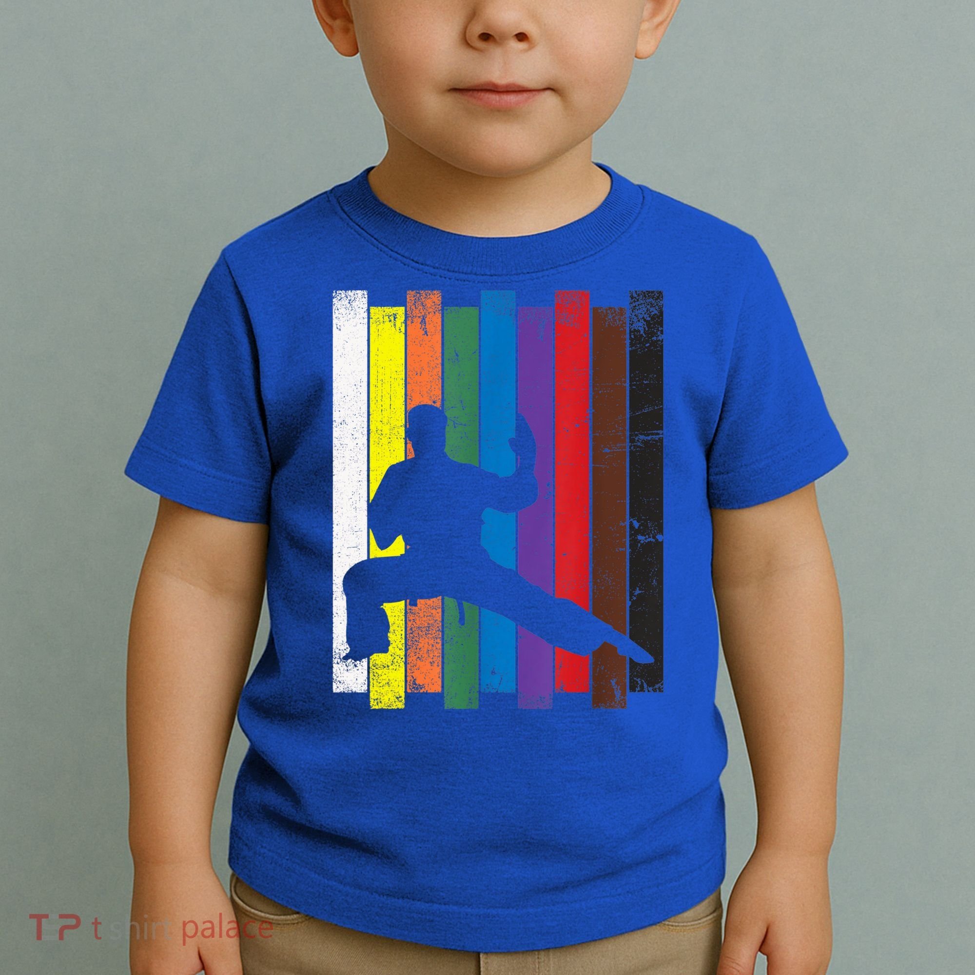 Funny Karate Belt Gift Karate Silhouette Gift Martial Arts Toddler T-Shirt