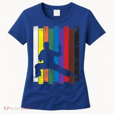 Funny Karate Belt Gift Karate Silhouette Gift Martial Arts Women's T-Shirt