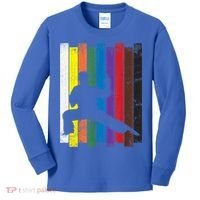 Funny Karate Belt Gift Karate Silhouette Gift Martial Arts Kids Long Sleeve Shirt thumb 0