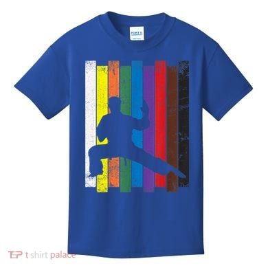 Funny Karate Belt Gift Karate Silhouette Gift Martial Arts Kids T-Shirt