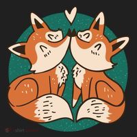 Foxes Kissing Cute Women's Sweatshirt thumb 2