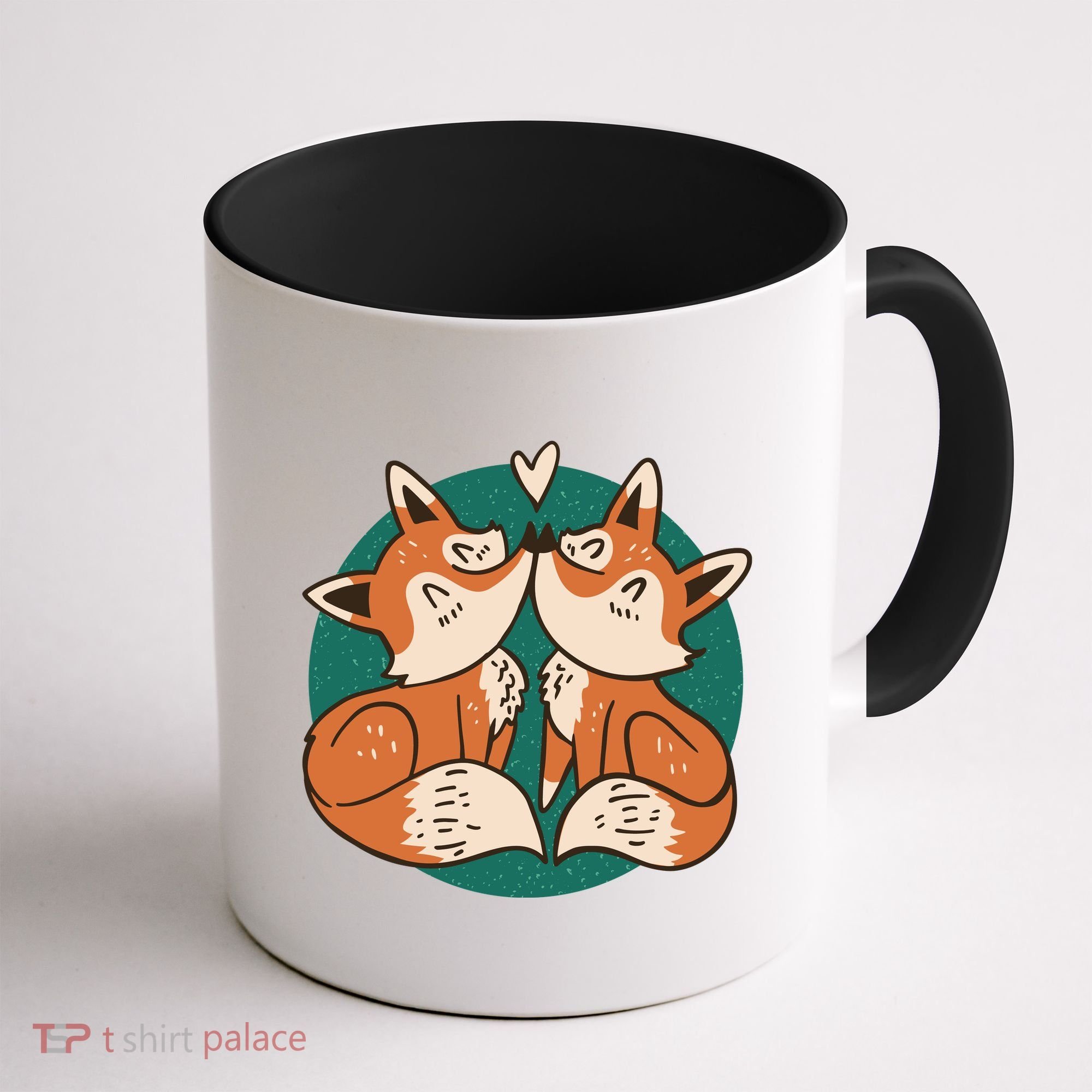 Foxes Kissing Cute Coffee Mug